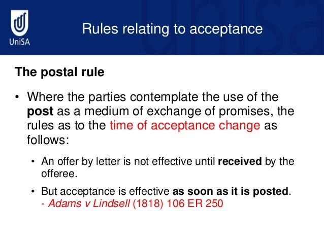 the postal acceptance rule