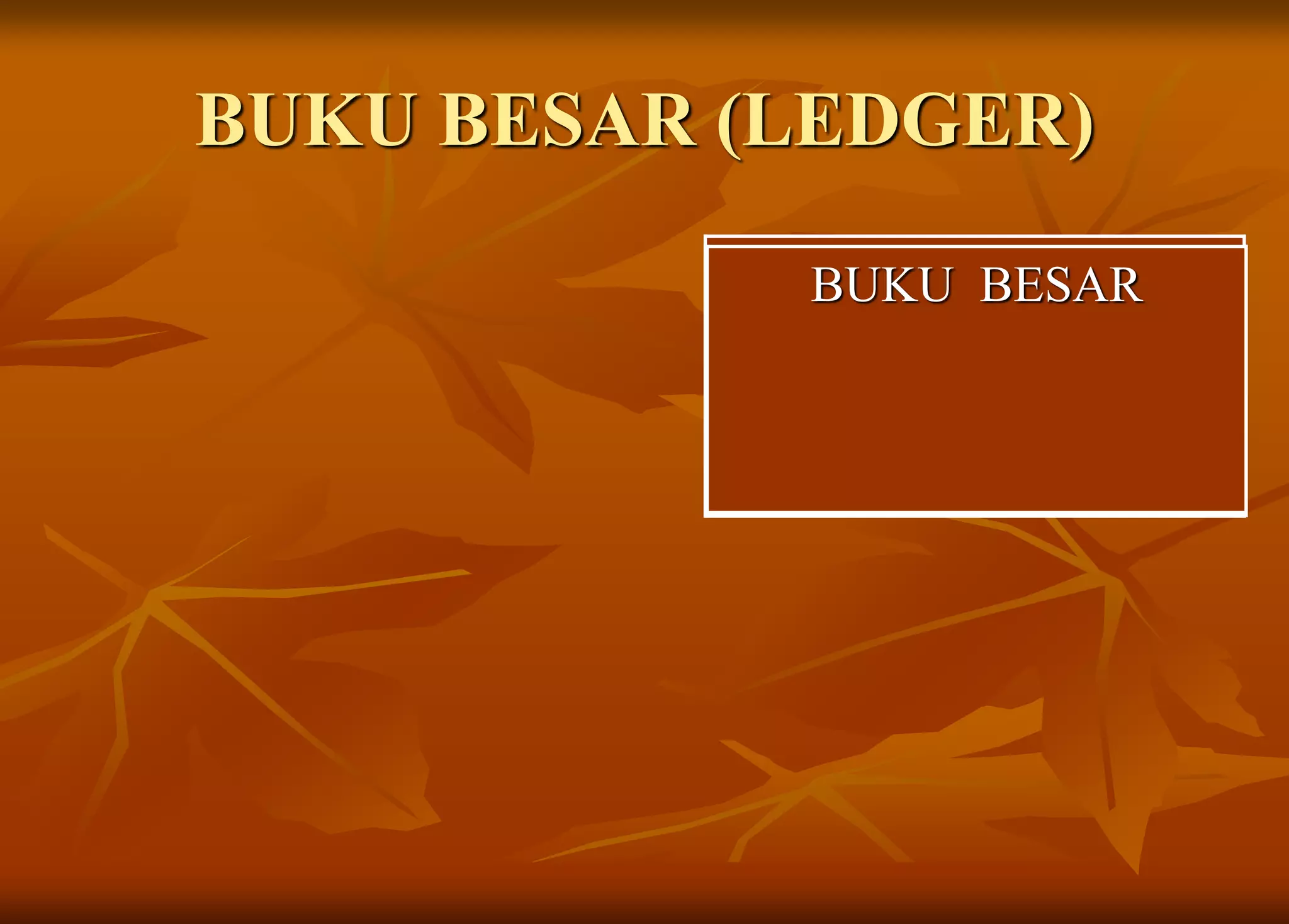BUKU BESAR (LEDGER)
Beban gajiPendapatanPriveModalUtangPeralatanPerlengkapanPiutangKasBUKU BESAR
 