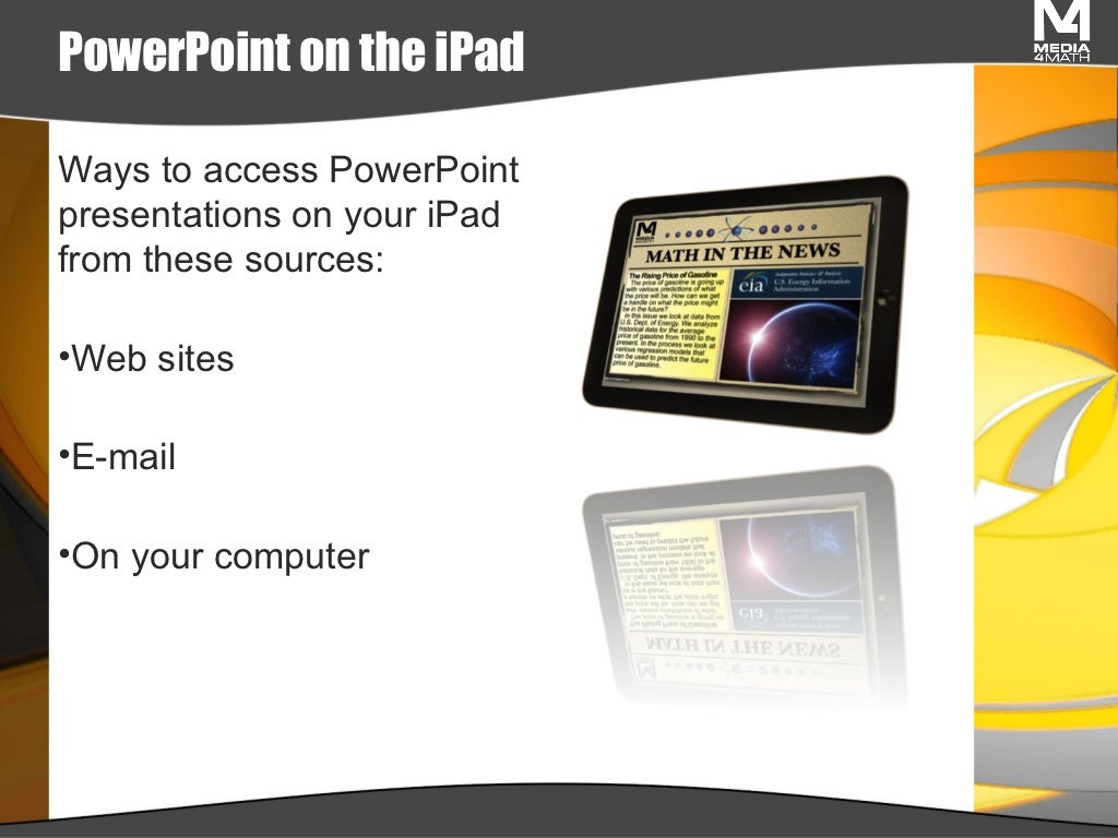 PowerPoint Presentations on the iPad