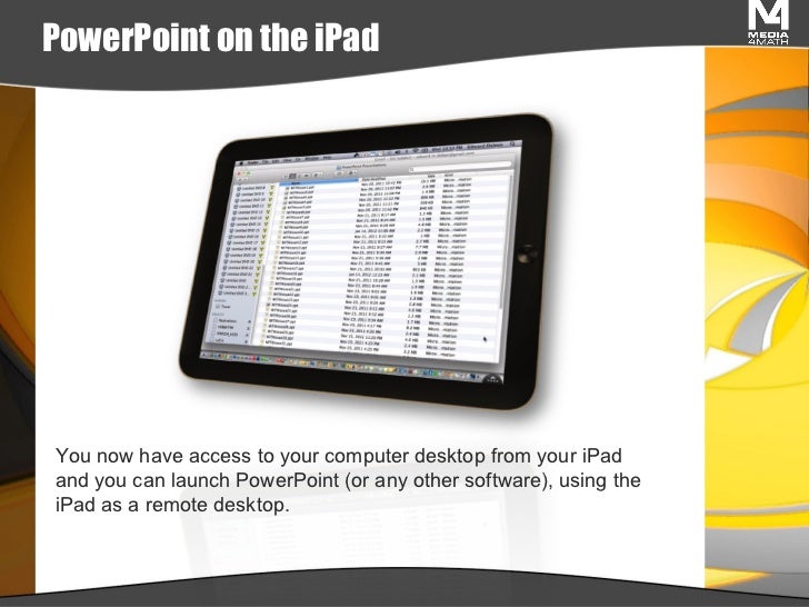 PowerPoint Presentations on the iPad