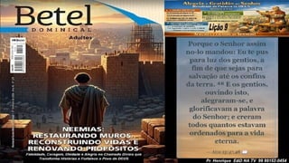 Power Point Slides Lição 9, Betel, Alegria e gratidão ao Senhor resultam da Palavra de Deus, 2Tr26.pptx