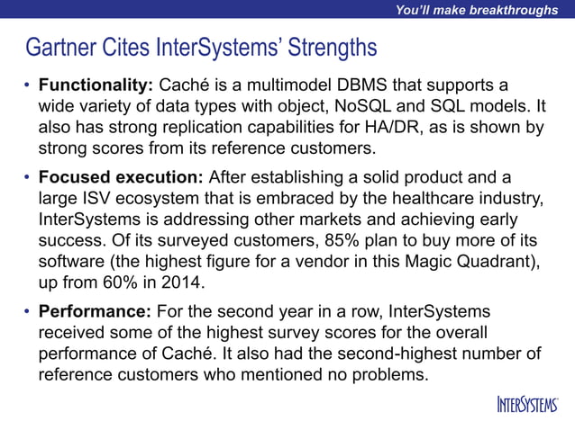 Gartner Magic Quadrant for Operational Database Management Systems PPT