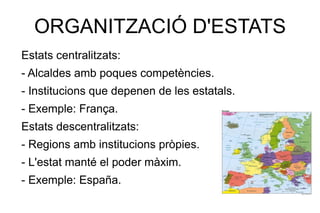 - Separació de poders. 