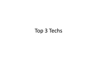 Top 3 Techs
 