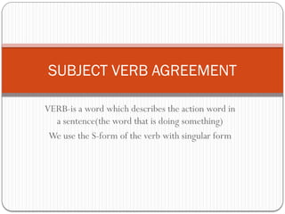 powerpoint subject verb IS A VERB ON AGREEMENT | PPTX