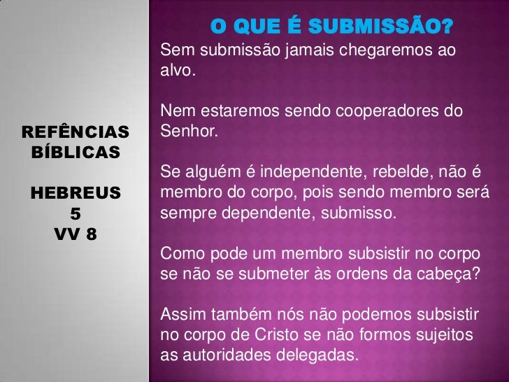 A SUBMISSÃO