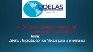 Lic. Educación Bilingüe Intercultural
Dayan Garcia ced. 8-859-1394
 