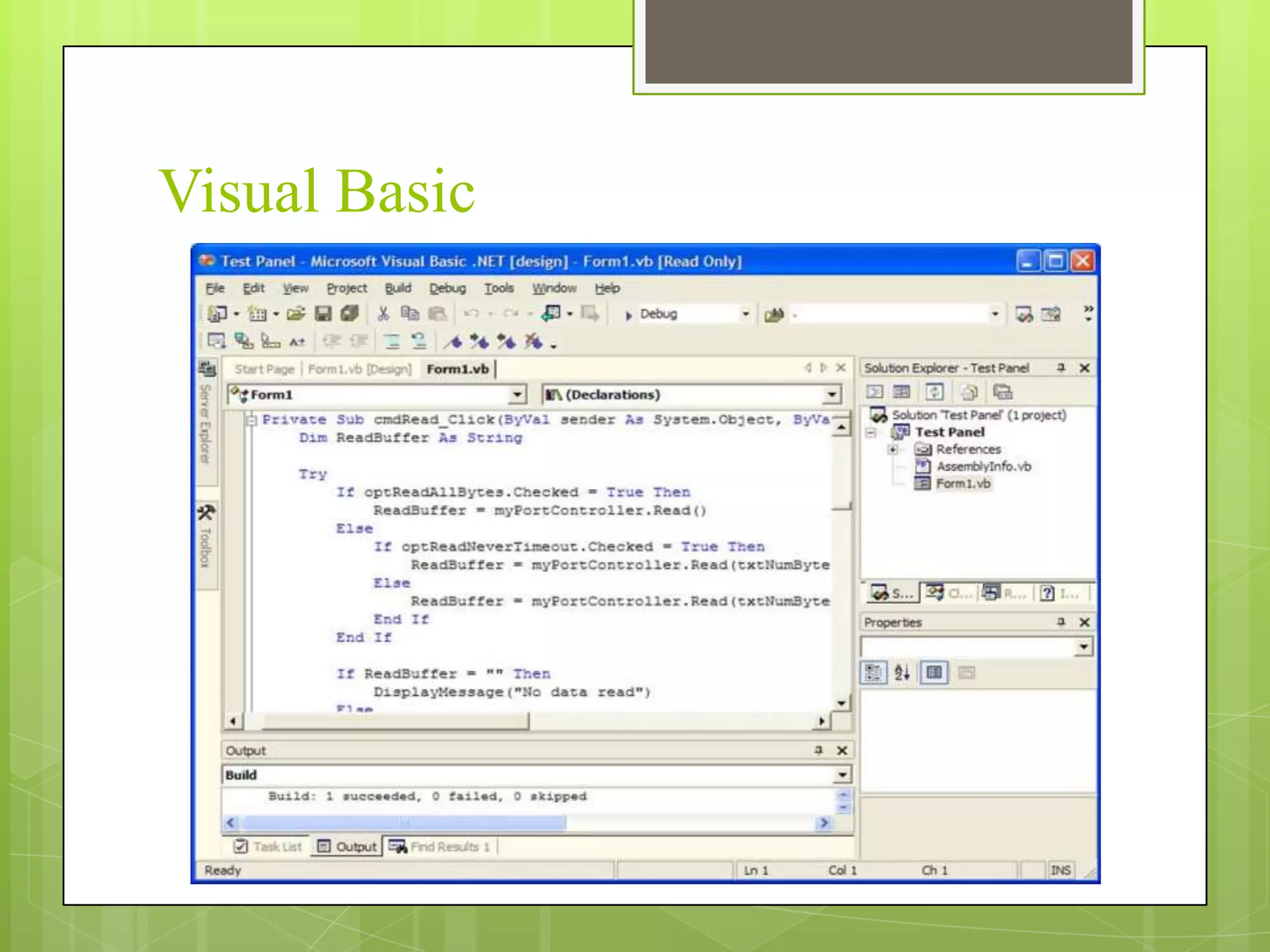 Visual Basic
 