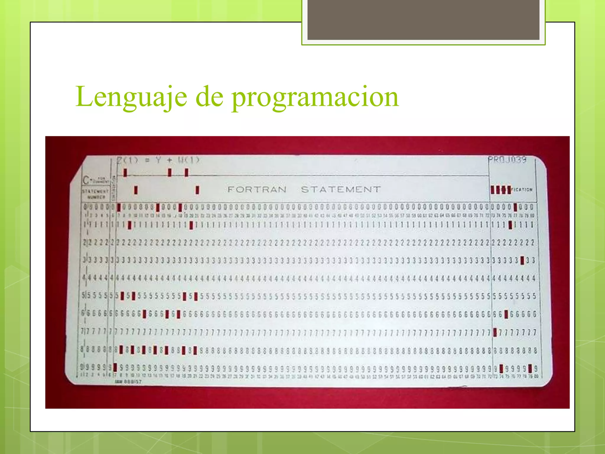 Lenguaje de programacion
 