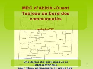Tableau de bord des communautés - Abitibi-Ouest