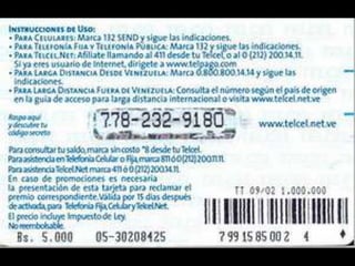 Colección Tarjetas Telefonicas Venezuela Telcel Memoria Remota (2002) Catálogo 1