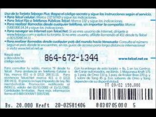 Colección Tarjetas Telefonicas Venezuela Telcel Memoria Remota (2002) Catálogo 1