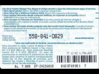 Colección Tarjetas Telefonicas Venezuela Telcel Memoria Remota (2002) Catálogo 1