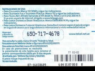 Colección Tarjetas Telefonicas Venezuela Telcel Memoria Remota (2002) Catálogo 1