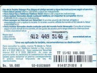 Colección Tarjetas Telefonicas Venezuela Telcel Memoria Remota (2002) Catálogo 1