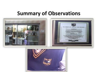 Summary of Observations
 