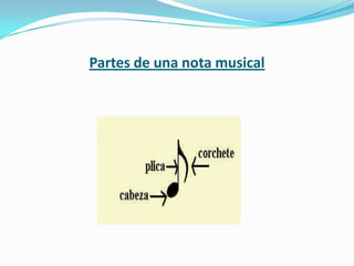 Partes de una nota musical
