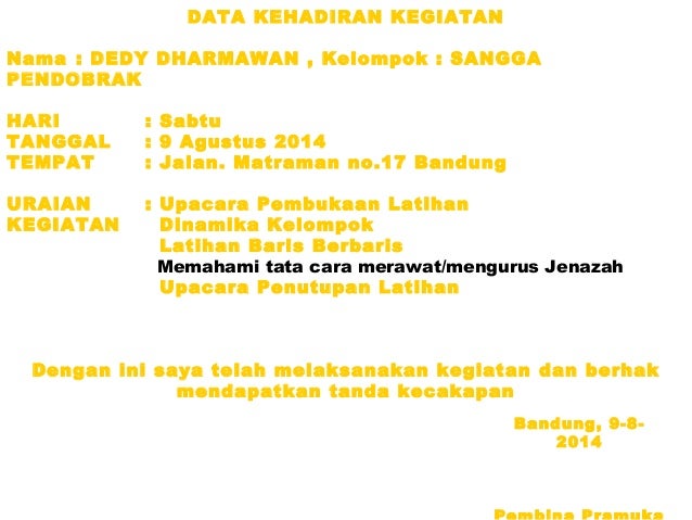 Contoh Deskripsi Ekskul Pramuka - Contoh Xias