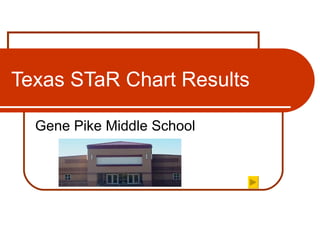 Texas STaR Chart Results  Gene Pike Middle School 