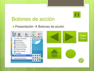 Botones de acción
 Presentación  Botones de acción
Diapo
sitiva
 