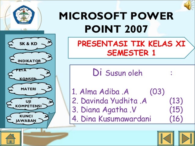 Materi tik kelas 8 semester 1 powerpoint