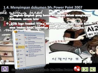 Gambar Menu Save as pada Ms.Office Button
 
