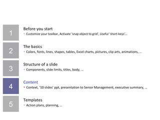 avoid titles having more than 1 line because it’s difficult to read them & because it will break the ‘uniformity’ of your presentation 