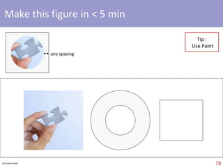 story A presentation is a  STORY You have to make a ‘scenario’ with 1.   STRONG   start  (attract attention) 2.  Coherent story line  (no flash-back) 3.   ACTION !!!  (keep public awake) 4.  Suspense & surprises (retain interest)  5.  Happy end !  (of course…) Good presentation needs good ‘Story’ 6 th  S 