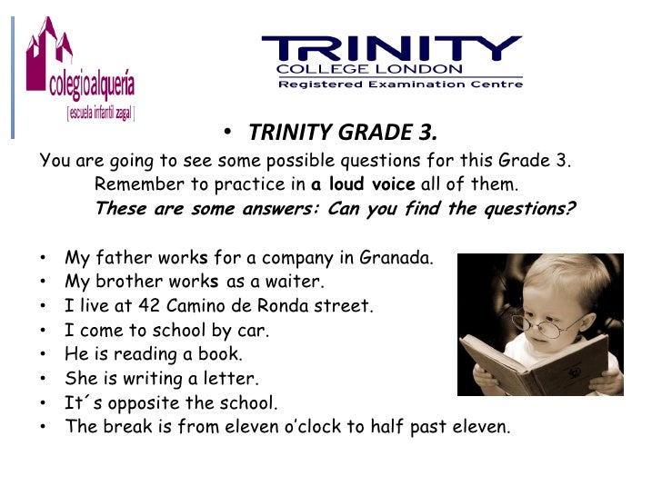 Trinity Exam Grade 3 Questions