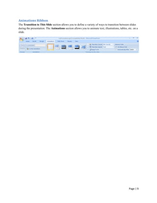Powerpoint Animation Ribbon Powerpoint tutorial | PDF