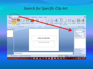 Search for Specific Clip Art
 