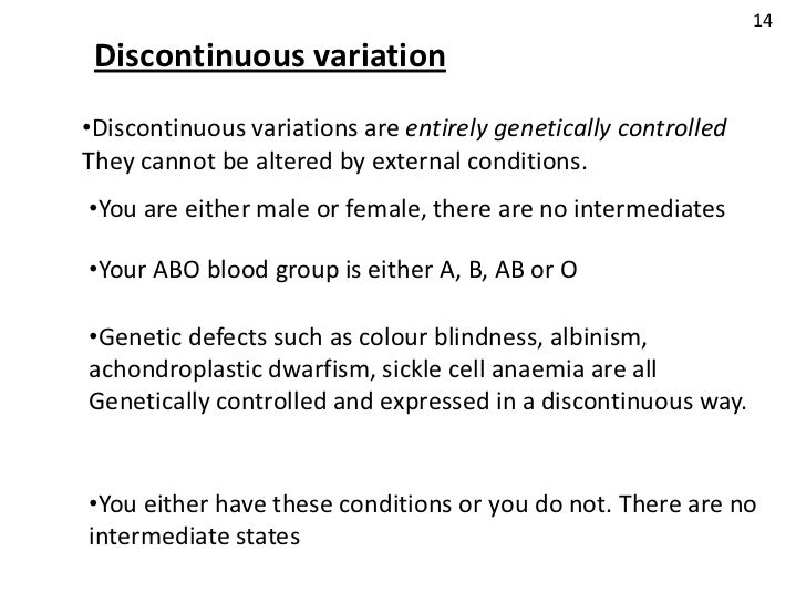 what does discontinuous variation mean what does discontinuous variation mean