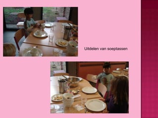 Uitdelen van soeptassen

 