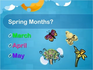 Spring Months?

!  March
!  April
!  May
 