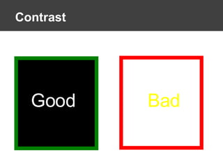Contrast Bad Good 