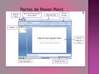 Partes de Power Point