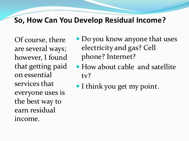 meaning of residual income