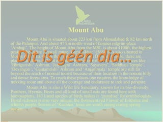 Dit is géén dia…
 