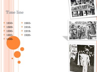 Time line
 1850-
 1869-
 1890-
 1893-
 1896-
 1903-
 1916-
 1919-
 1920-
 