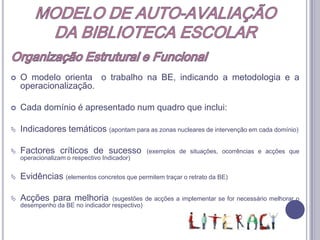 Factores críticos de sucesso (exemplos de situações, ocorrências e acções que operacionalizam o respectivo Indicador)