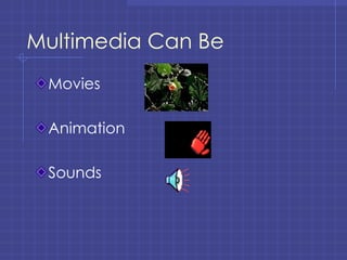 Multimedia Can Be Movies Animation Sounds 
