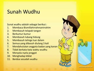 Sunnah wudhu