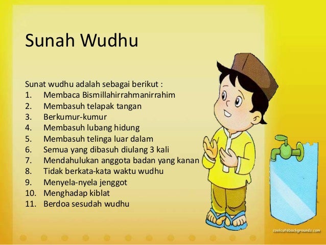 Rukun Dan Sunat Wuduk Power point wudhu