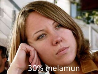 30% melamun
 