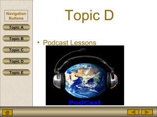 Topic D Podcast Lessons 