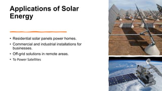 Presentation about Generation of Electricity using Solar Energy | PPTX