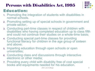 Person with disability act 1995 | PPT