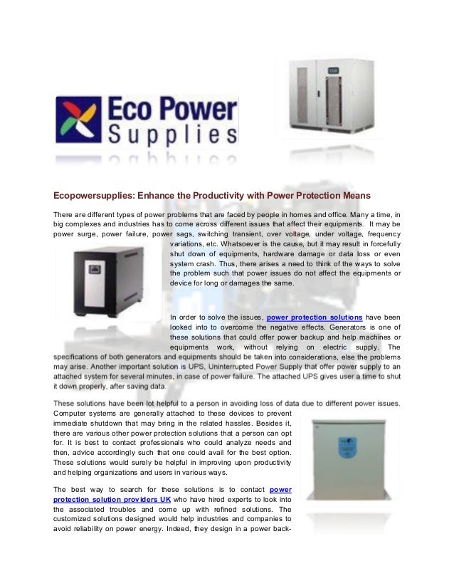 Power protection solutions