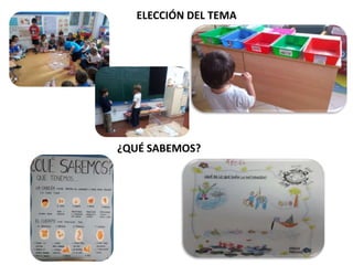 ELECCIÓN DEL TEMA
¿QUÉ SABEMOS?