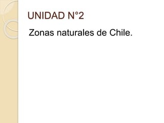 UNIDAD N°2
Zonas naturales de Chile.
 